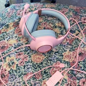 Pink PC gaming headset